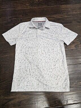 Flag & Anthem Boys Golf Polo, Size 10, Great Condition, Fun Golf Graphics